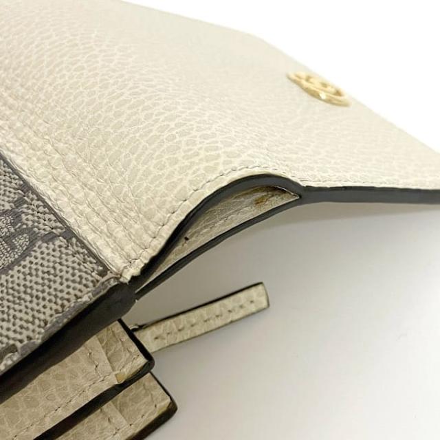 グッチ 二つ折り 財布 ec-23591 ベージュ ホワイト マーモント 598587