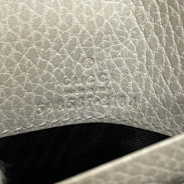 グッチ 二つ折り 財布 ec-23591 ベージュ ホワイト マーモント 598587