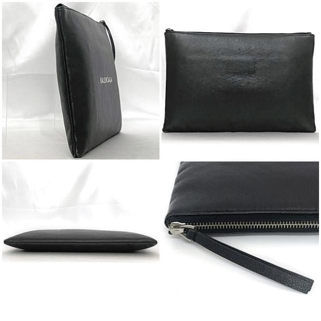 バレンシアガ クラッチバッグ ec-23610 ブラック エブリデイ 390160 美