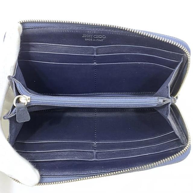 ジミーチュウ ラウンドファスナー 長財布 ec-23634 ネイビー フィリパ
