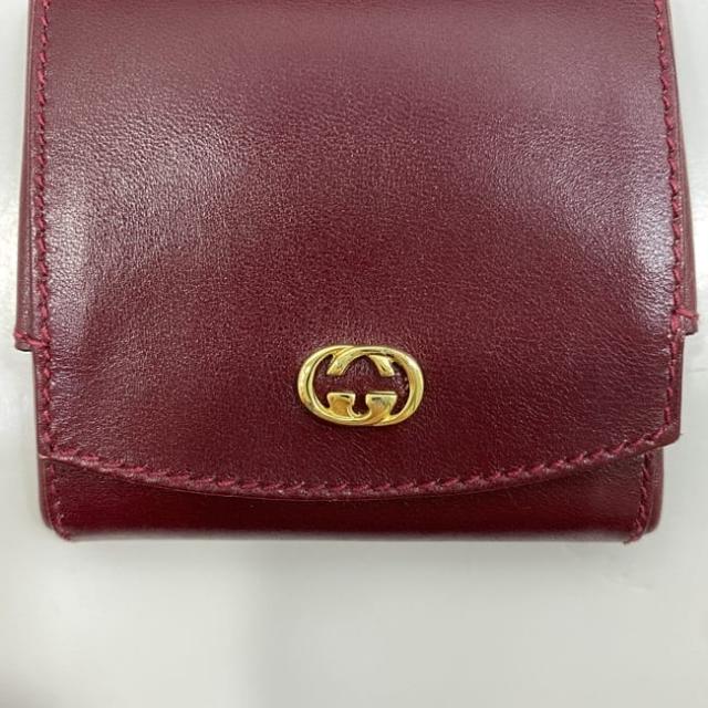 グッチ コインケース ec-23637 ボルドー インターロッキング