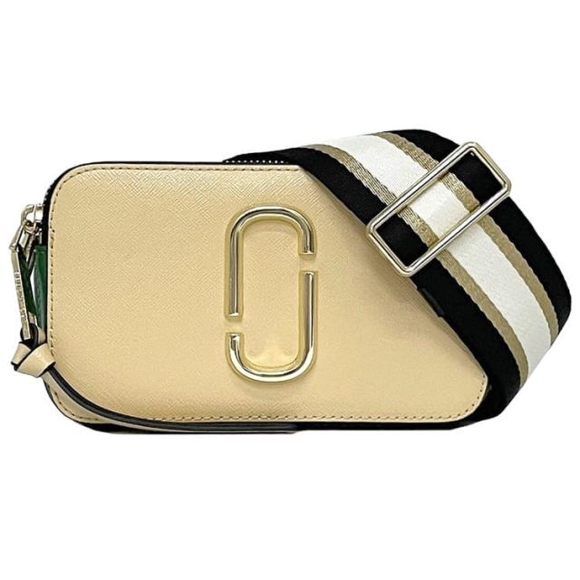 マークジェイコブス ボディバッグ スナップショット ec-23659 ベージュ ホワイト グーン M0012007 288 美品 PVC 中古 MARC JACOBS クロスボディ ショルダーバッグ 定番 人気 レディース 小さい ミニ コンパクト シンプル お洒落 高級感 ブランド 本物 鑑定済み