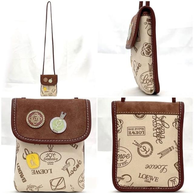 ロエベ ショルダーバッグ ec-23670 ベージュ ブラウン アナグラム 160