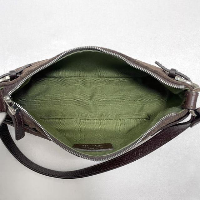 サルヴァトーレ フェラガモ アクセサリーポーチ ec-23704 ブラウン ガンチーニ AU-21/4435 美品 キャンバス レザー 中古 Salvatore Ferragamo ハンドバッグ 茶色 ファスナー ロゴ金具 レディース 女性 定番 人気 ロゴ金具 シルバー金具 ブランド 本物 鑑定済み