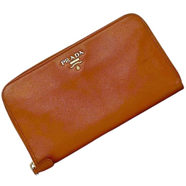 PRADA プラダ 財布 長財布 サフィアーノ ラウンドジップ 正規品 レザー