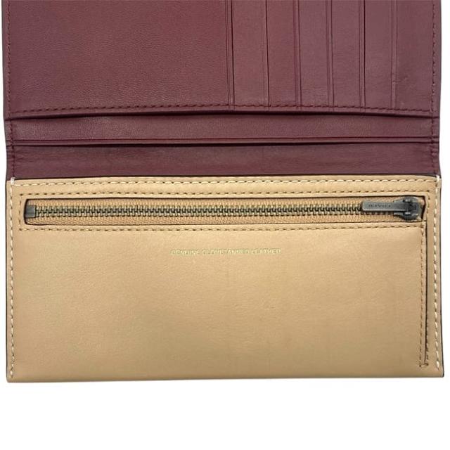 コーチ 三つ折り 長財布 ec-23718 ベージュ 57197 美品 財布 レザー