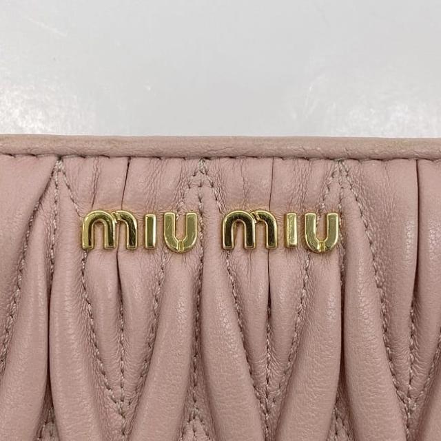 ミュウミュウ L字ファスナー 長財布 ec-23720 ピンク FUXIA