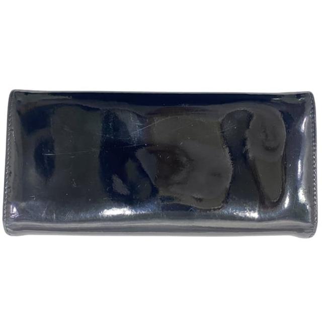 ミュウミュウ 二つ折り 長財布 ec-23768 ブラック 財布 パテント