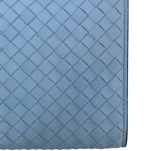 ボッテガヴェネタ Ｌ字 ファスナー ドキュメントケース ec-23803 ブルー ブラック イントレチャート 390057 美品 レザー 中古 B03608229Y BOTTEGA VENETA ファスナー 水色 財布 クラッチバッグ 大容量 編み込み メンズ レディース 長財布 ブランド 本物 鑑定済 ボッテガヴェネタ L字 ファスナー ドキュメントケース ec-23803