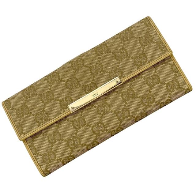 グッチ　GGキャンバス　二つ折り長財布　204836 ブラウン 楽天市場】グッチ GUCCI 二つ折り 長財布 204836 GG ベージュ