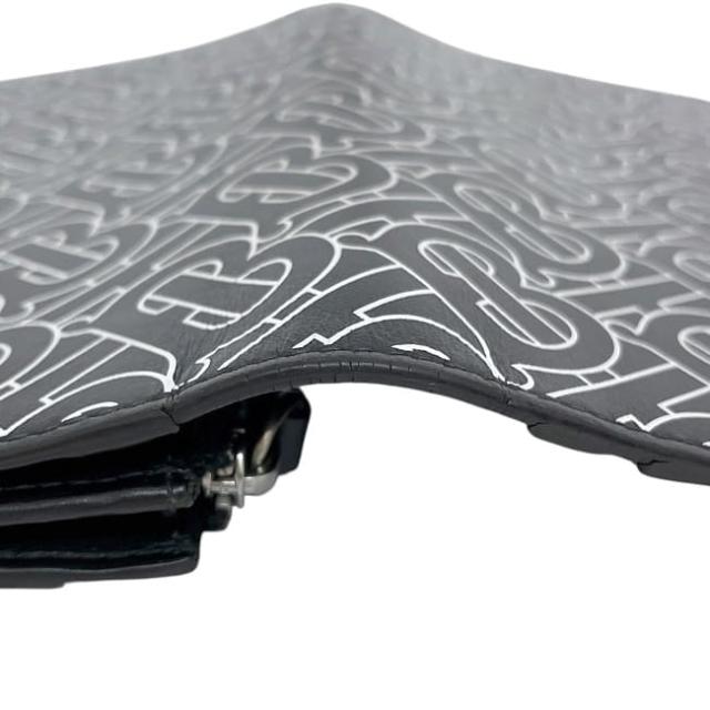 バーバリー 二つ折り 長財布 ec-23893 ブラック ホワイト 美品 財布