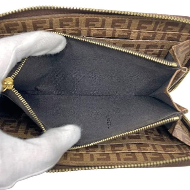 FENDI FFロゴ 長財布 ブラウン FENDI FFロゴ 長財布 ブラウン/レッド FENDI フェンディ ロゴ フラップ