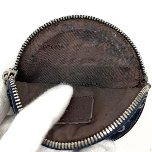 ロエベ コインケース ec-23910 ネイビー アナグラム 小銭入れ PVC