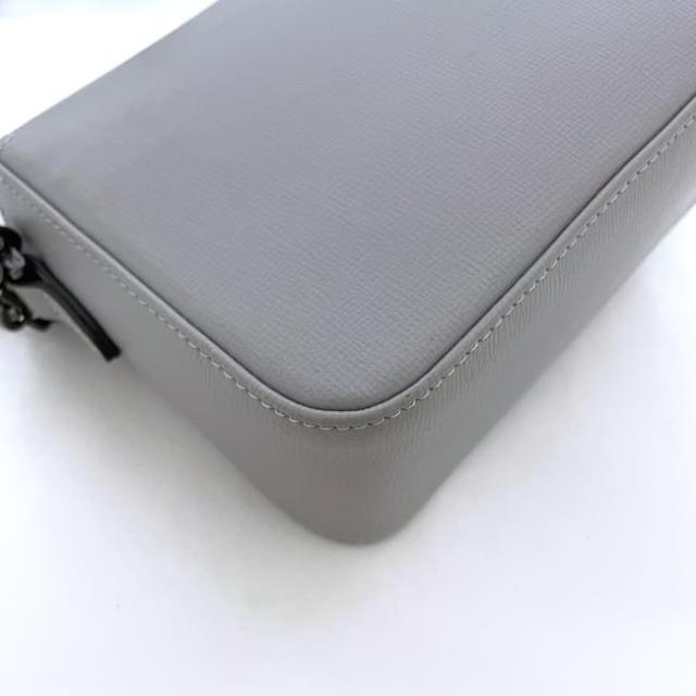 ロンシャン ショルダーバッグ ec-23955 グレー 美品 レザー 中古