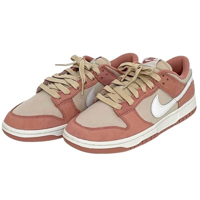 ナイキ スニーカー ナイキダンク LOW レトロ PRM ec-23959 ピンク ホワイト  FB8895-601 未使用 27.0cm キャンバス 合成皮革 Sランク NIKE メンズ 男性 アパレル 人気 定番 お洒落 シンプル 高級感 ファッション小物 白 カジュアル ブランド 本物 鑑定済み