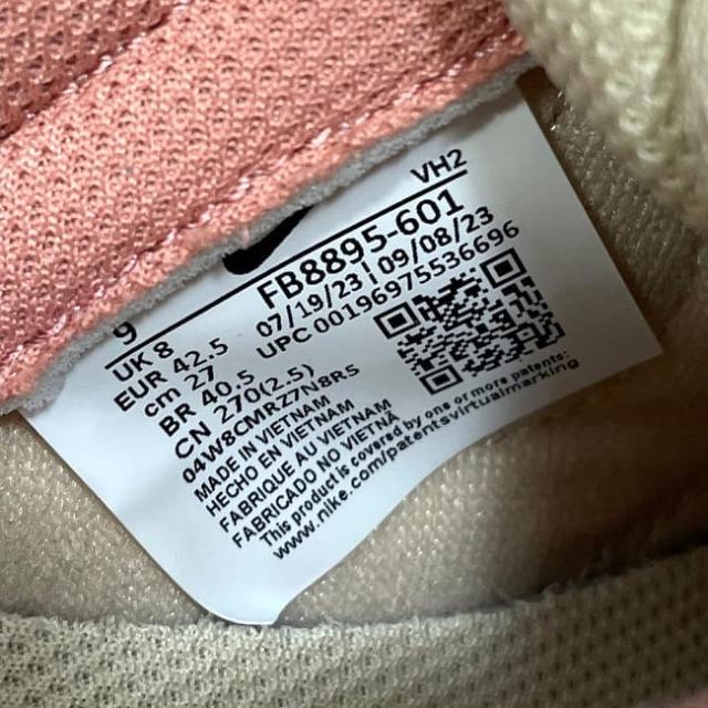 ナイキ スニーカー ナイキダンク LOW レトロ PRM ec-23959 ピンク ホワイト  FB8895-601 未使用 27.0cm キャンバス 合成皮革 Sランク NIKE メンズ 男性 アパレル 人気 定番 お洒落 シンプル 高級感 ファッション小物 白 カジュアル ブランド 本物 鑑定済み