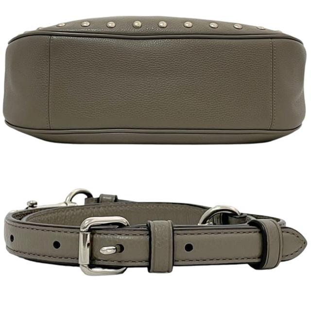 コーチ 2way バッグ ec-23985 グレー リベット F22548 美品 レザー