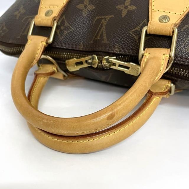 ルイ ヴィトン ハンドバッグ アルマ ＰＭ f-23701 ブラウン モノグラム M51130 美品 モノグラムキャンバス ヌメ革 中古 BA0060 LOUIS VUITTON ヴィンテージ ファスナー 自立 ロゴ 定番 人気 メンズ レディース 茶色 ヴィンテージ ブランド 本物 鑑定済み ルイ ヴィトン ハンドバッグ アルマ PM f-23701 ブラウン モノグラム