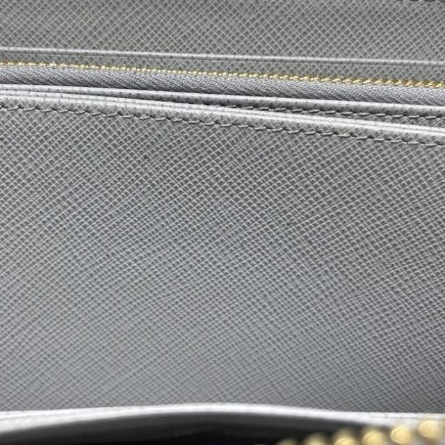 プラダ ラウンドファスナー 長財布 f-23758 グレー 1ML506 美品 財布