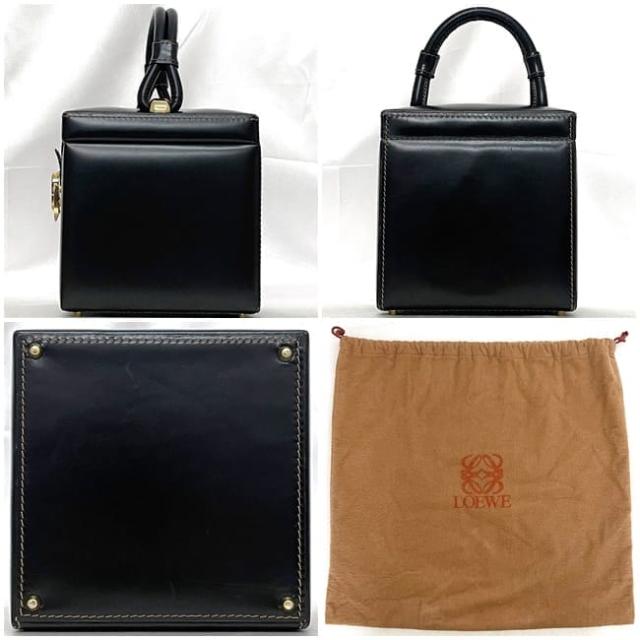 ロエベ ハンドバッグ バニティ バッグ f-23765 ブラック アナグラム 美