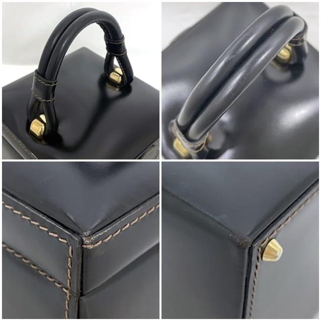 ロエベ ハンドバッグ バニティ バッグ f-23765 ブラック アナグラム 美