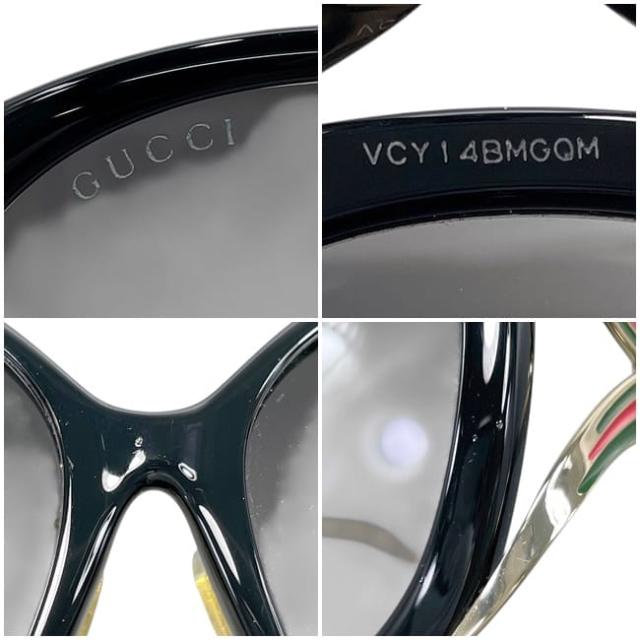 グッチ サングラス f-23921 ブラック ゴールド インターロッキング シェリー GG0226SK 大きいレンズ プラスチック 中古 GUCCI アイウエア 人気 定番 お洒落 上品 シンプル エレガント レディース 女性 高級感 黒 個性的 紫外線 対策 ブランド 本物 鑑定済み グッチ サングラス f-23921 ブラック ゴールド インターロッキング