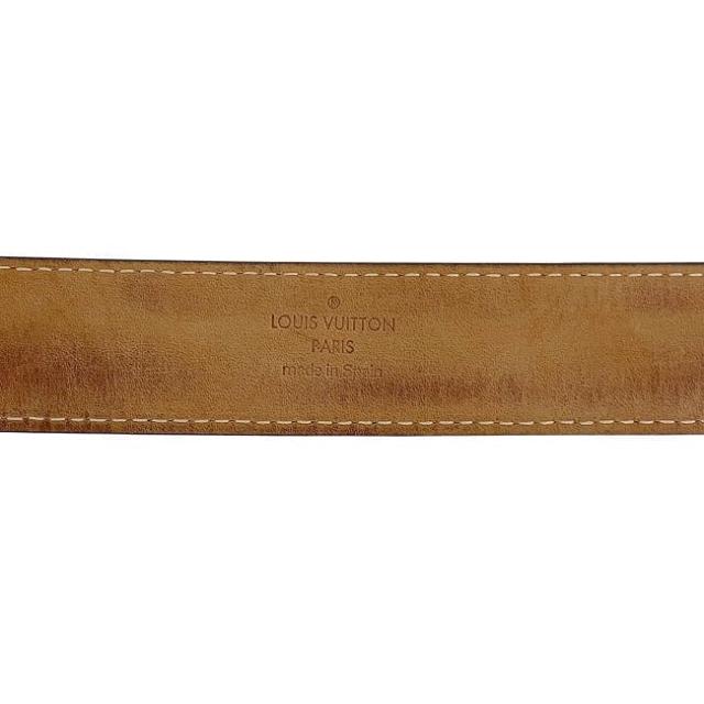 ルイ ヴィトン ベルト サンチュール LV f-23967 ブラウン ゴールド モノグラム M6879 美品 ウエスト 88.5cm モノグラムキャンバス 中古 CA2100 LOUIS VUITTON 40mm ロゴバックル レディース カットアウト 人気 定番 お洒落 シンプル ブランド 本物 鑑定済み