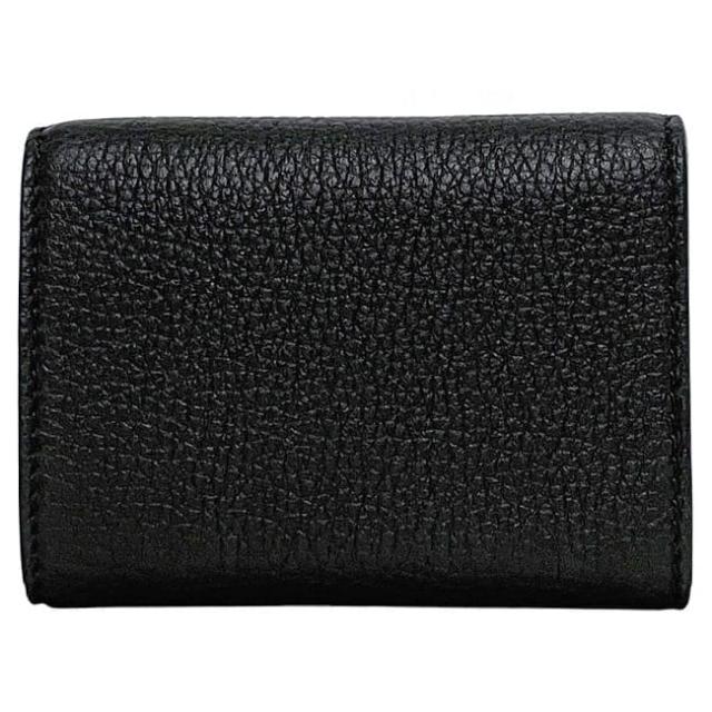 グッチ 三つ折り 財布 f-24073 ブラック 736151 未使用 美品 レザー S