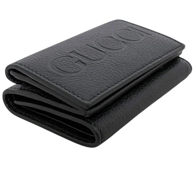 グッチ 三つ折り 財布 f-24073 ブラック 736151 未使用 美品 レザー S