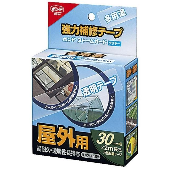 コニシ 強力補修テープ ボンド ストームガード クリヤー 30mm #04930 【まとめ買い5巻セット】