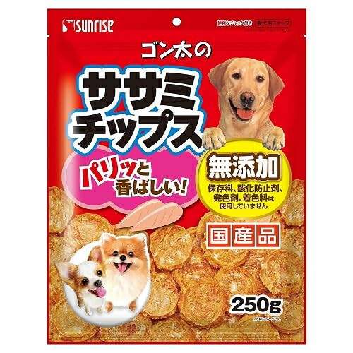 （まとめ買い）サンライズ ゴン太のササミチップス 250g 犬用おやつ 【×3】