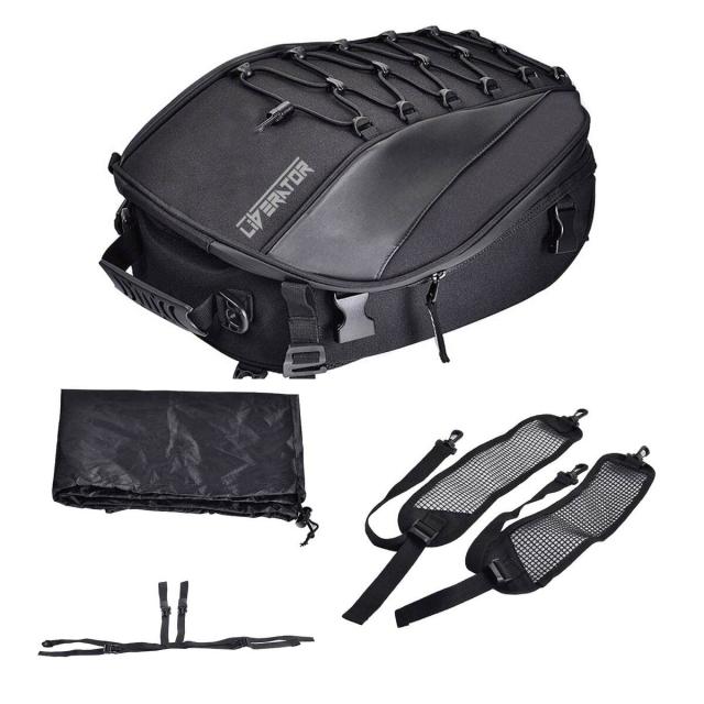 Liberator Plus バイク シートバッグ 12Lから20Lへ容量アップ 撥水素材【レインカバー・固定ベルト付き】ツーリングボックス リアボッ 5,390円