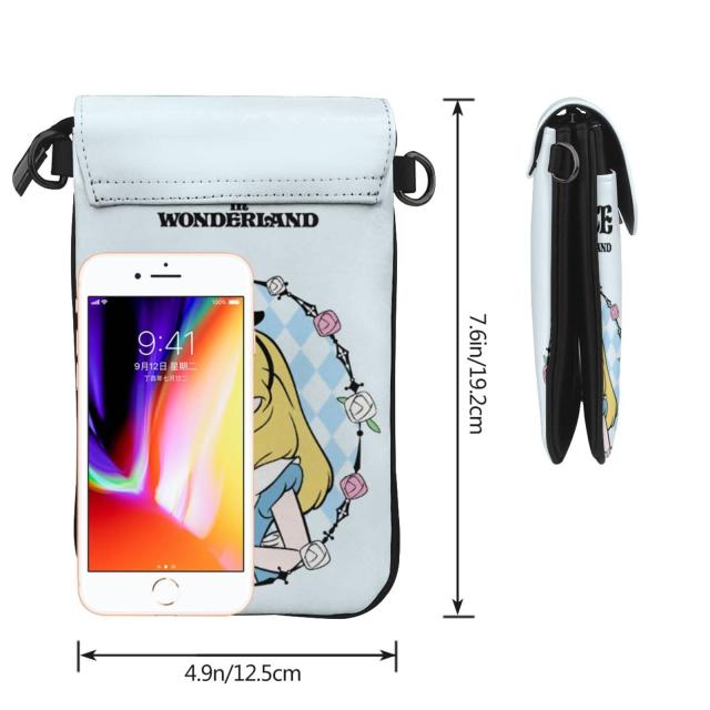 Leyioka] 不思議の国のアリス スマホポーチ ミニショルダーバッグ