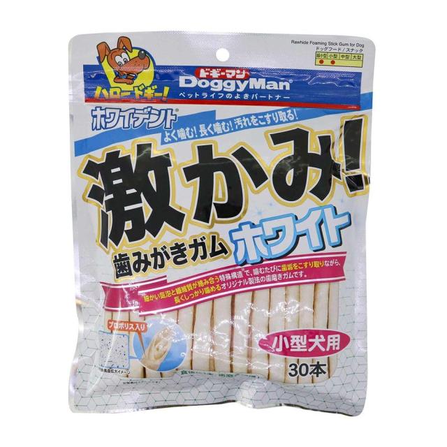 （まとめ買い）ドギーマン ホワイデント 激かみ！歯みがきガムホワイト 小型犬用 30本 犬用おやつ 【×8】 6,306円