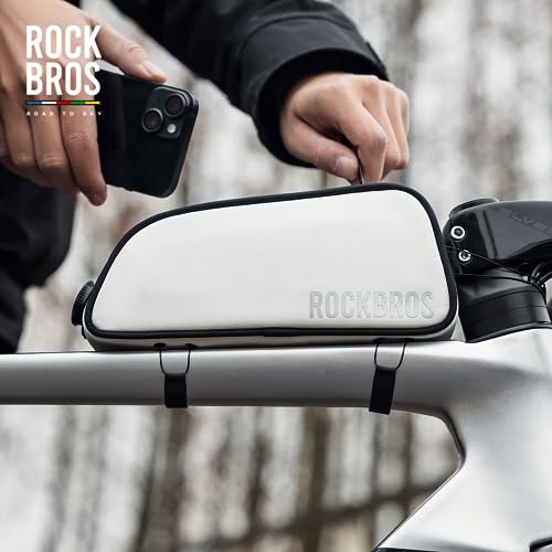 ROCKBROS-ROAD TO SKY トップチューブバッグ 自転車 バッグ Fitgoシステム搭載 取り付け簡単 小物収納 日常防水 耐摩耗性 軽_1