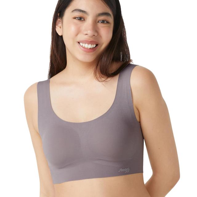 [トリンプ] 綿混タイプ スロギーG028 カップ付きハーフトップ ノンワイヤー レディース 下着 M003(ライトブラウン) Mサイズ