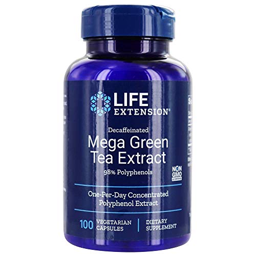 Life Extension Mega Green Tea Extract Decaffeinated 100 Veggie Caps