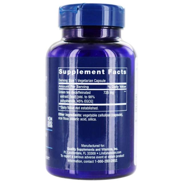 Life Extension Mega Green Tea Extract Decaffeinated 100 Veggie Caps
