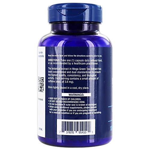 Life Extension Mega Green Tea Extract Decaffeinated 100 Veggie Caps