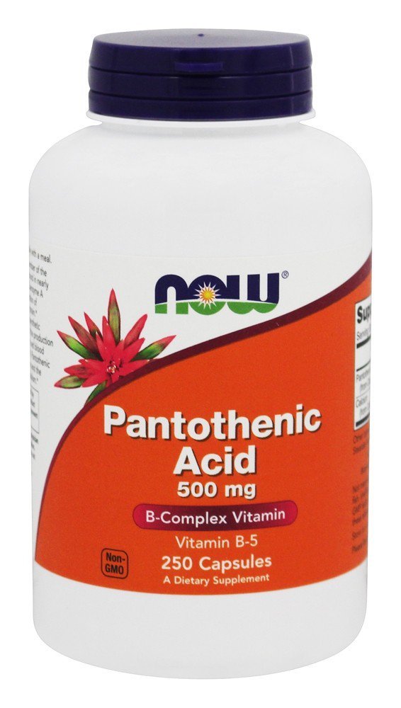 [海外直送品] ナウフーズ　 Pantothenic Acid from Calcium Pantothenate 250 Caps 500 mg(P