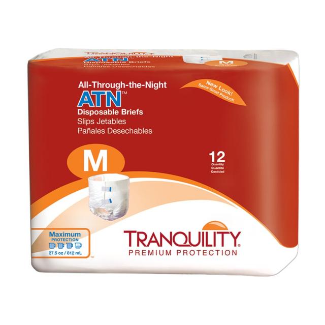 Tranquility ATN (All-through-the-Night) Fitted Briefs Size Medium Pk/12 by