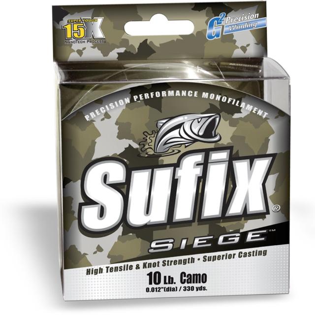 ライン (7.7kg Camo) - Sufix Siege 330-Yards Spool Size Fishing Line