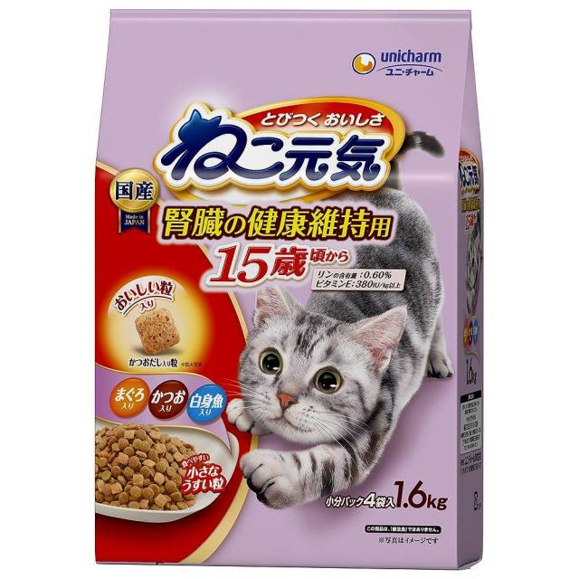 ねこ元気 腎臓の健康維持に配慮 15歳が近づく頃から 1．6kg×6袋