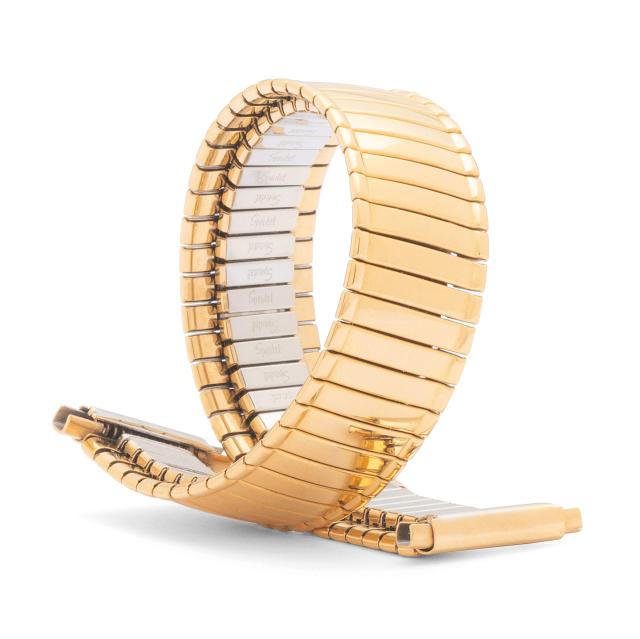 14 ? 16 mm Straight End Speidel twist-o-flex Gold ToneステンレススチールExpansion時計バ