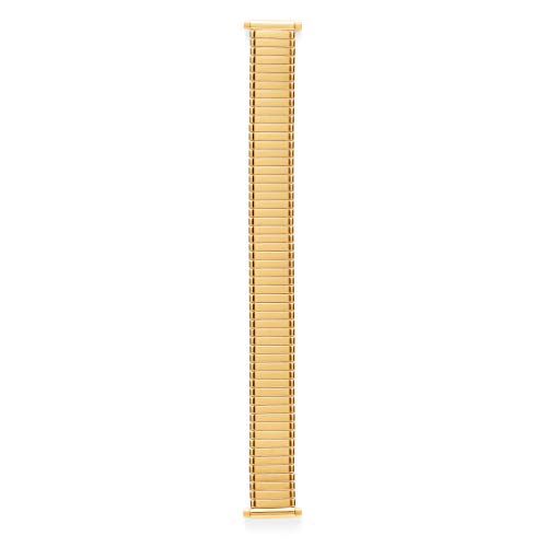 14 ? 16 mm Straight End Speidel twist-o-flex Gold ToneステンレススチールExpansion時計バ_1