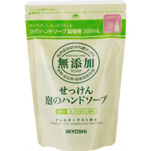 ミヨシ　無添加せっけん　泡のハンドソープ　詰め替え用　300ｍｌ×24点セット　（無添加石鹸)