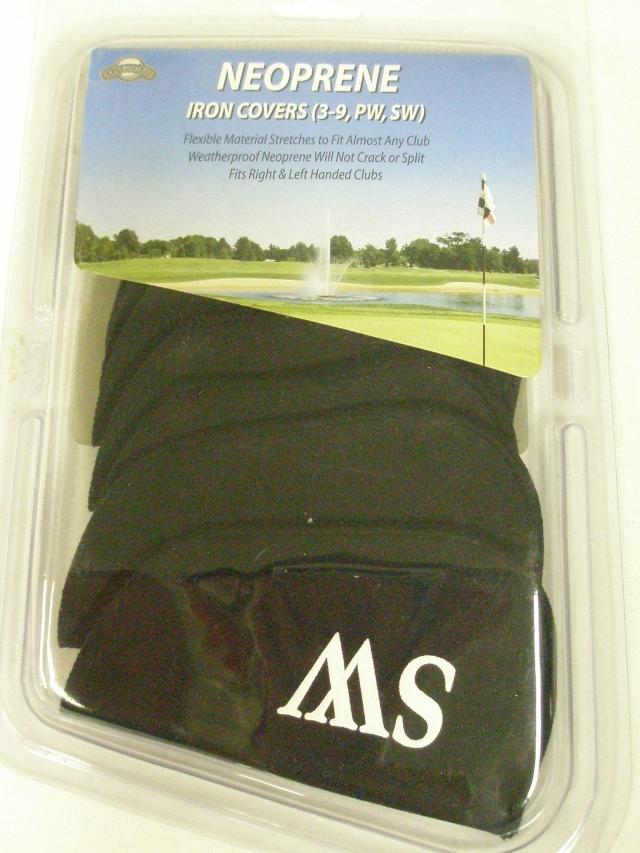 On Course アイアンカバー (3-9 PW SW) ネオプレン ブラック ゴルフクラブヘッドカバー