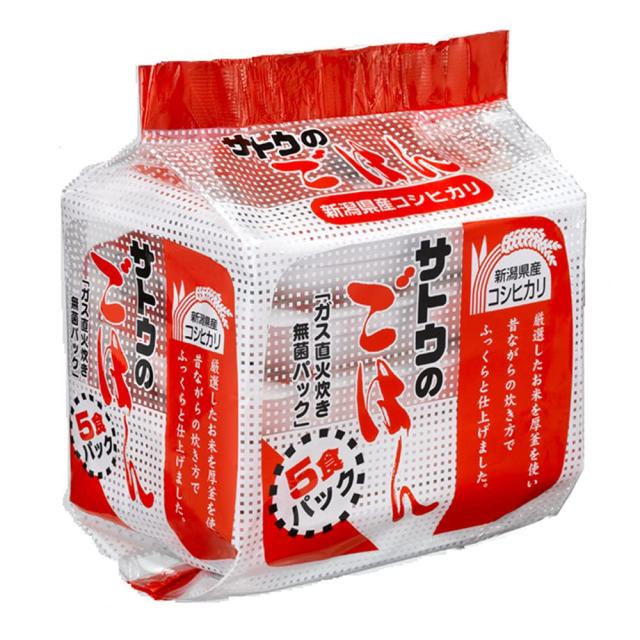 サトウ食品 サトウのごはん 新潟県産コシヒカリ 5食パック (200g×5食)×8個入の通販は
