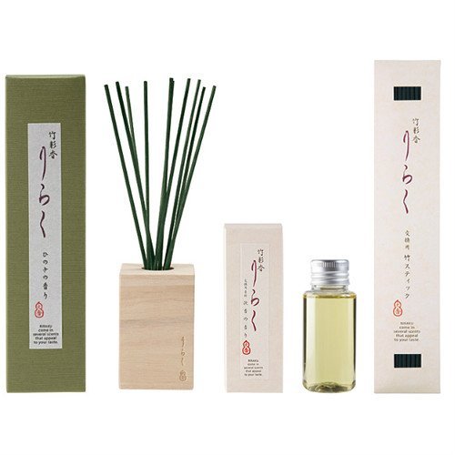 大香 竹彩香 りらく ひのき 50ml と 交換用 ひのき、交換用竹スティック ひのきの色 セットの通販は