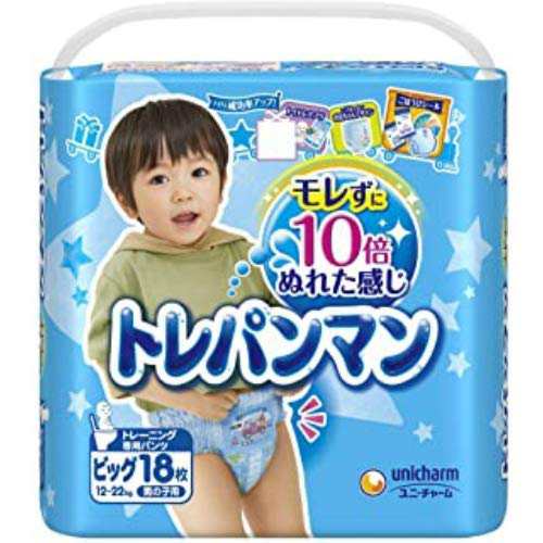 ユニチャーム トレパンマン 12-22kg ビッグサイズ 男の子 18枚入×6個セット